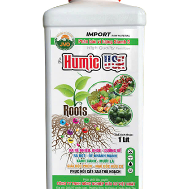 Humic USA CHAI 1L - KÍCH RỄ, GIẢI ĐỘC ĐẤT, HẠ PHÈN, TĂNG PH ĐẤT