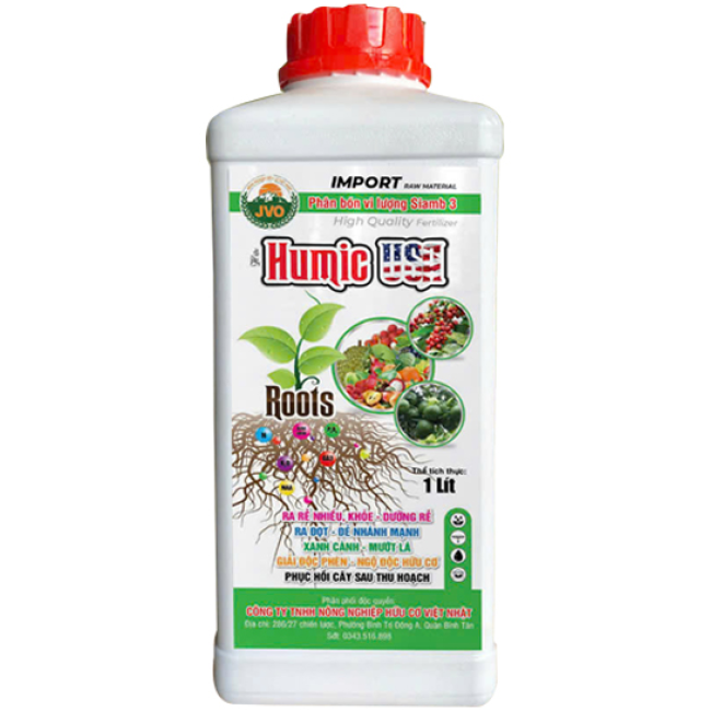 Humic USA CHAI 1L - KÍCH RỄ, GIẢI ĐỘC ĐẤT, HẠ PHÈN, TĂNG PH ĐẤT