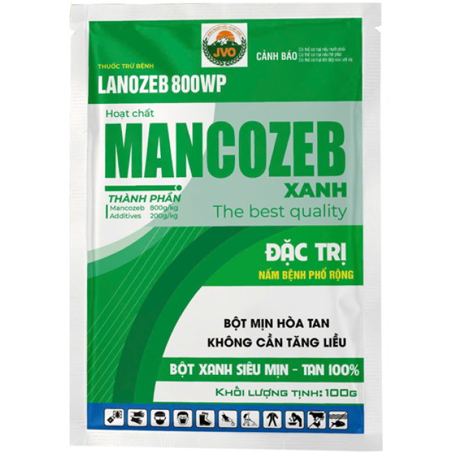 MANCOZEB XANH GÓI 100GR- PHÒNG ĐỐM VÀNG LÁ, THÁN THƯ, SƯƠNG MAI, TRỊ NẤM BỆNH