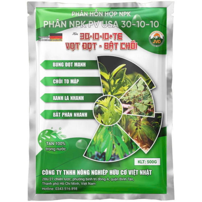 VỌT ĐỌT BẬT CHỒI 30-10-10+TE - BUNG ĐỌT MẠNH CHỒI TO MẬP XANH LÁ NHANH